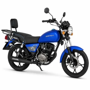 Motocicleta BERA BR150 azul de uso urbano