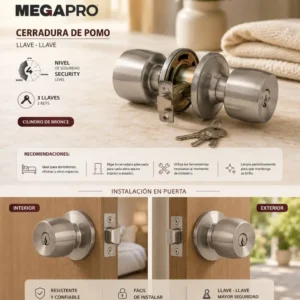 Cerradura de pomo en blíster MP 001