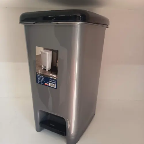 Cesto con Pedal SLIM 15LT Gris - Imagen 2