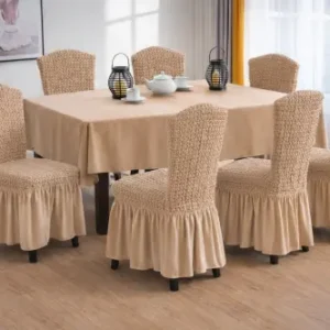 Forro para 6 sillas + mesa rectangular
