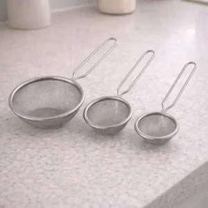 Colador metálico de cocina (set 3 piezas)