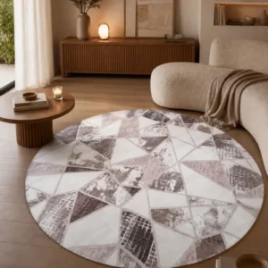 Alfombra Circular Decorativa – 180 cm — Diseño 4