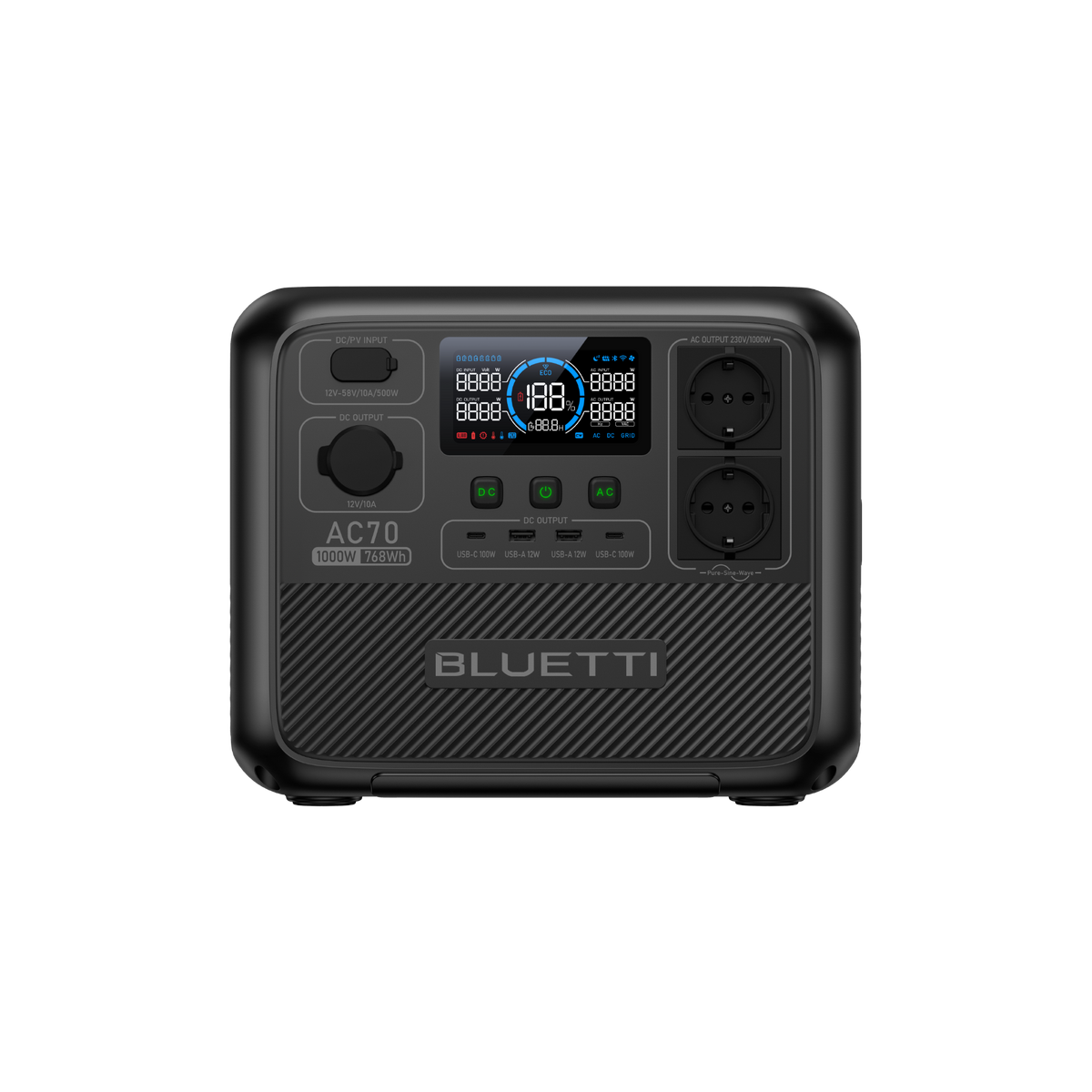 BLUETTI AC70 | 768 Wh · 1000 W